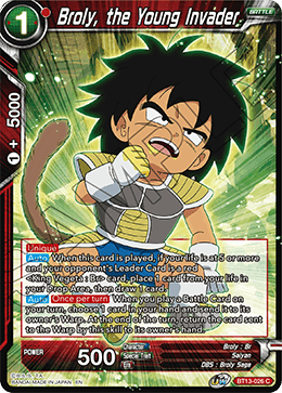 Broly, the Young Invader - BT13-026 - Common (FOIL) available at 401 Games Canada