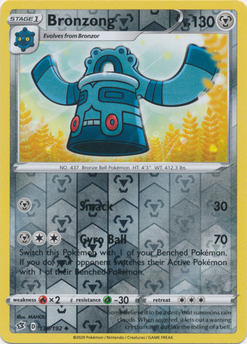 Bronzong - 130/192 - Uncommon - Reverse Holo available at 401 Games Canada