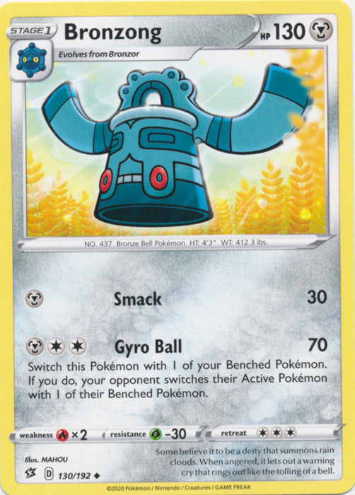 Bronzong - 130/192 - Uncommon available at 401 Games Canada