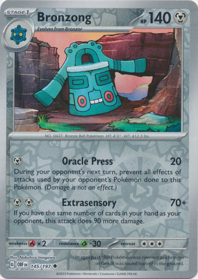 Bronzong - 145/197 - Uncommon - Reverse Holo available at 401 Games Canada