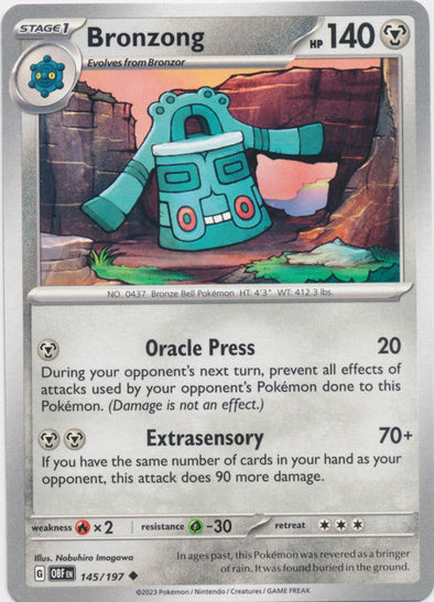 Bronzong - 145/197 - Uncommon available at 401 Games Canada