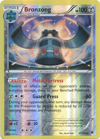 Bronzong - 61/124 - Rare - Reverse Holo available at 401 Games Canada