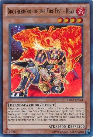 Brotherhood of the Fire Fist - Bear - CBLZ-EN024 - Ultra Rare - Unlimited available at 401 Games Canada