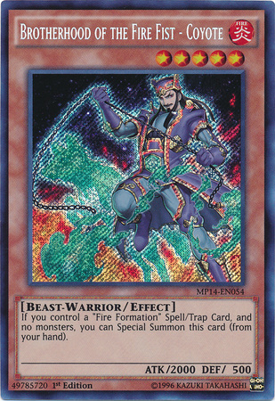 Brotherhood of the Fire Fist - Coyote - MP14-EN054 - Secret Rare - 1st Edition available at 401 Games Canada