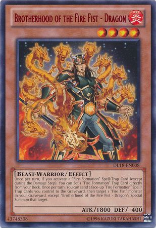 Brotherhood of the Fire Fist - Dragon - DL18-EN008 - Rare available at 401 Games Canada