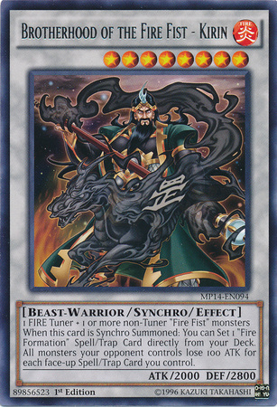 Brotherhood of the Fire Fist - Kirin - MP14-EN094 - Rare - 1st Edition available at 401 Games Canada