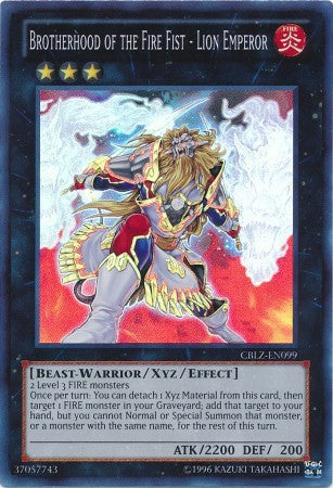 Brotherhood of the Fire Fist - Lion Emperor - CBLZ-EN099 - Super Rare - Unlimited available at 401 Games Canada