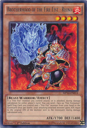 Brotherhood of the Fire Fist - Rhino - MP14-EN014 - Rare - 1st Edition available at 401 Games Canada