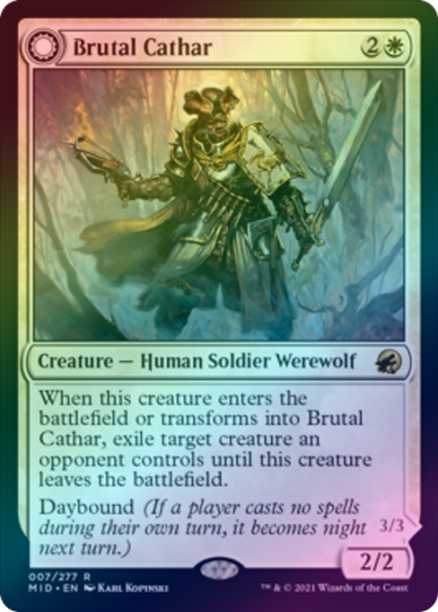 401 Games Canada - Brutal Cathar // Moonrage Brute (MID) (Foil)