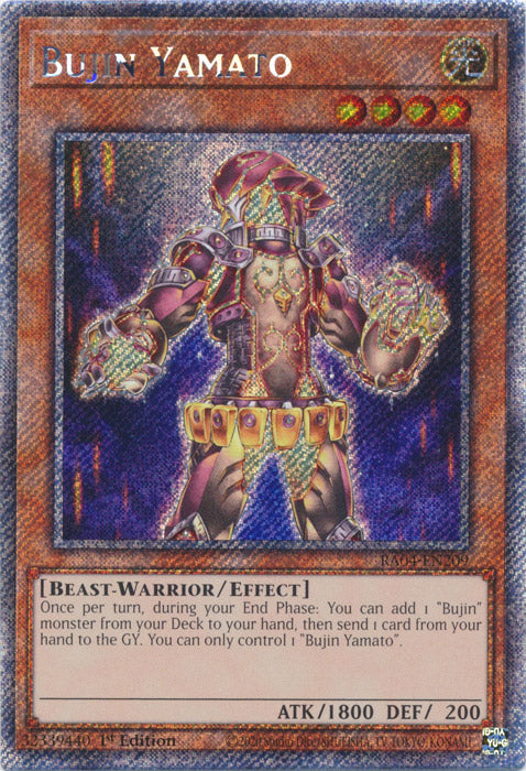 Bujin Yamato (Platinum Secret Rare) - RA04-EN209 - Platinum Secret Rare - 1st Edition