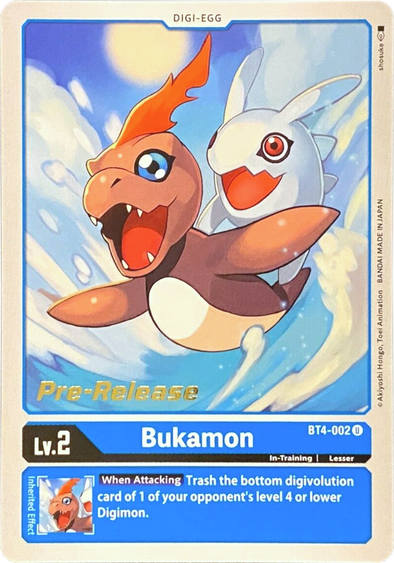 Bukamon (Prerelease Promo) - BT4-002 - Uncommon available at 401 Games Canada