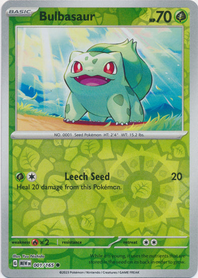 Bulbasaur - 001/165 - Common - Reverse Holo available at 401 Games Canada