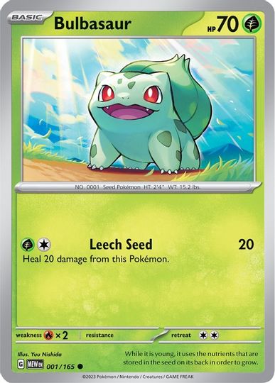 Bulbasaur - 001/165 - Common available at 401 Games Canada