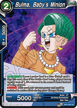 Bulma, Baby's Minion - BT11-037 - Uncommon (FOIL) (Reprint) available at 401 Games Canada