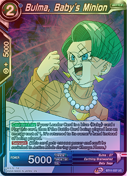 Bulma, Baby's Minion - BT11-037 - Uncommon (FOIL) available at 401 Games Canada