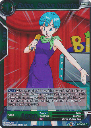 Bulma, Genius Inventor - DB1-047 - Common (FOIL) available at 401 Games Canada