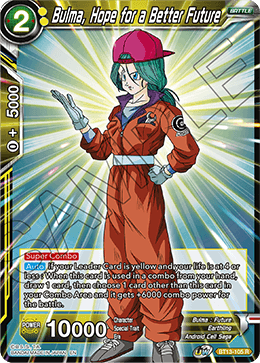 Bulma, Hope for a Better Future - BT13-105 - Rare (FOIL) available at 401 Games Canada