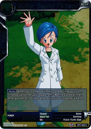 Bulma, Saying Farewell - BT7-033 - Common (FOIL) available at 401 Games Canada