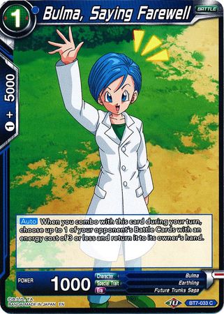 Bulma, Saying Farewell - BT7-033 - Common available at 401 Games Canada