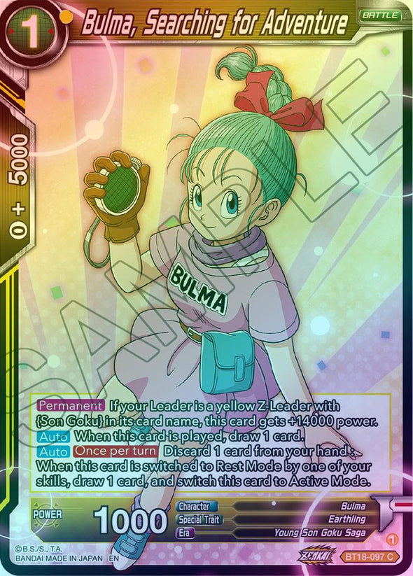 Bulma, Searching for Adventure - BT18-097 - Common (Foil) available at 401 Games Canada