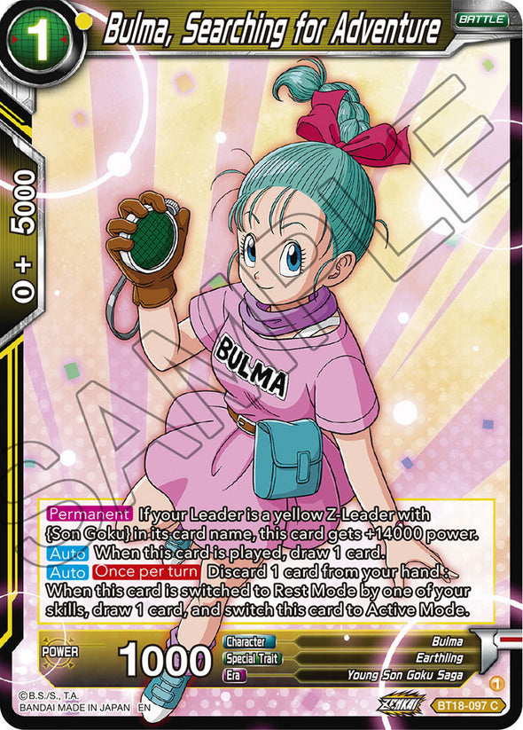 Bulma, Searching for Adventure - BT18-097 - Common available at 401 Games Canada