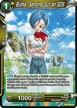 Bulma, Sending Out an SOS - BT12-097 - Rare available at 401 Games Canada