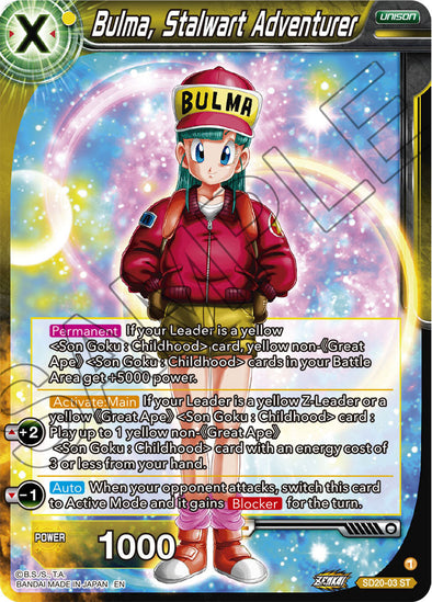 Bulma, Stalwart Adventurer - SD20-03 - Starter Rare available at 401 Games Canada