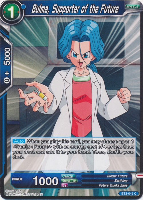 Bulma, Supporter of the Future - BT2-045 - Common available at 401 Games Canada