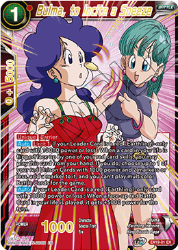 Bulma, to Incite a Sneeze - EX19-01 - Expansion Rare available at 401 Games Canada