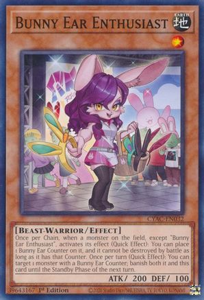 Bunny Ear Enthusiast - CYAC-EN032 - Common - 1st Edition available at 401 Games Canada