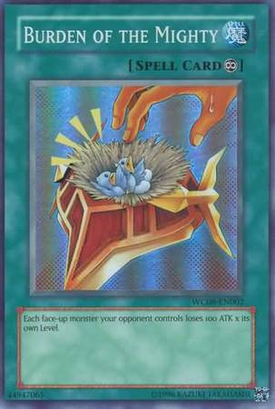Burden of the Mighty - WC08-EN002 - Super Rare available at 401 Games Canada