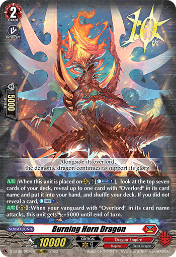 Burning Horn Dragon - D-BT05/002 - 10th RRR available at 401 Games Canada