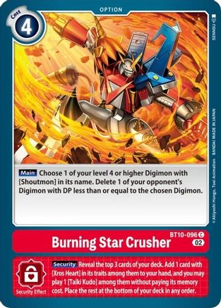 Burning Star Crusher (Revision Pack) - BT10-096 - Common available at 401 Games Canada