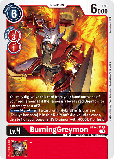 BurningGreymon - BT7-011 - Uncommon available at 401 Games Canada