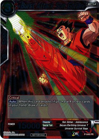 Burst Attack Son Gohan - P-049 - Promo (Foil) available at 401 Games Canada