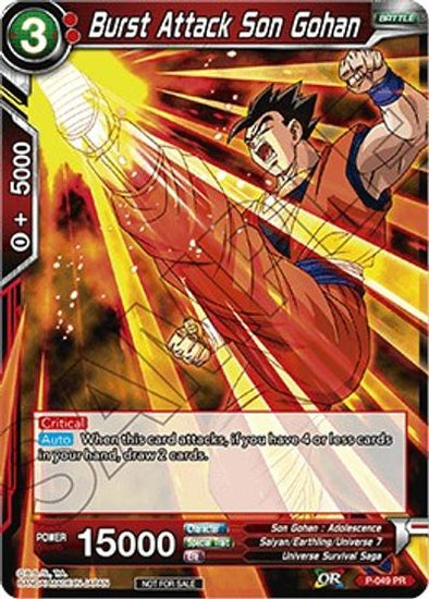 Burst Attack Son Gohan - P-049 - Promo (Non-Foil) available at 401 Games Canada