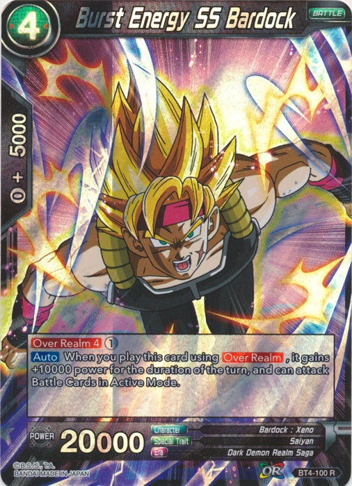 Burst Energy SS Bardock - BT4-100 - Rare available at 401 Games Canada