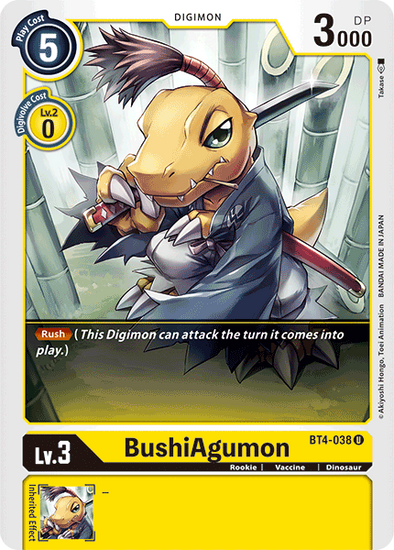 BushiAgumon - BT4-038 - Uncommon available at 401 Games Canada