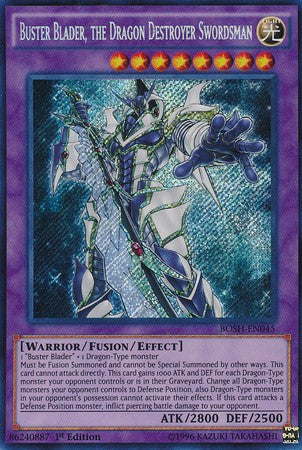 Buster Blader, the Dragon Destroyer Swordsman - BOSH-EN045 - Secret Rare - 1st Edition available at 401 Games Canada