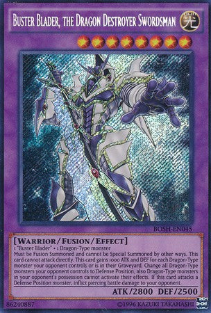 Buster Blader, the Dragon Destroyer Swordsman - BOSH-EN045 - Secret Rare - Unlimited available at 401 Games Canada