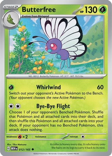 Butterfree - 012/165 - Uncommon available at 401 Games Canada