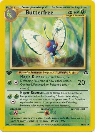 Butterfree - 19/75 - Rare - 1st Edition available at 401 Games Canada