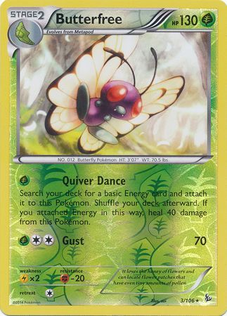 Butterfree - 3/106 - Rare - Reverse Holo available at 401 Games Canada