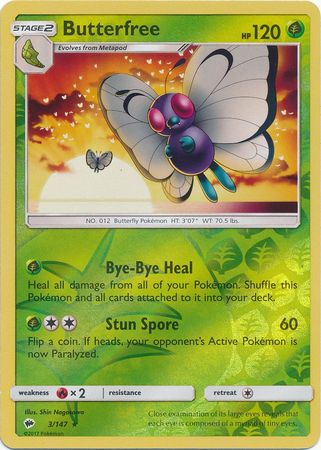 Butterfree - 3/147 - Rare - Reverse Holo available at 401 Games Canada