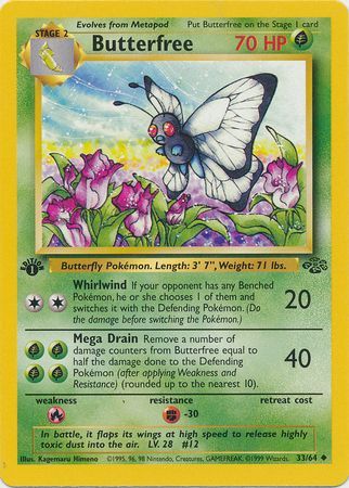 Butterfree - 33/64 - Uncommon - 1st Edition available at 401 Games Canada
