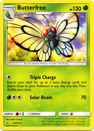 Butterfree - 4/214 - Rare available at 401 Games Canada