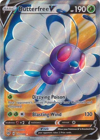 Butterfree V - 177/189 - Full Art Ultra Rare available at 401 Games Canada