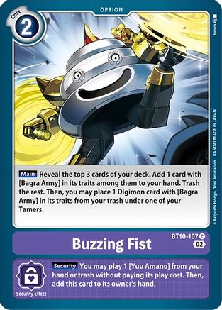 Buzzing Fist (Revision Pack) - BT10-107 - Common available at 401 Games Canada