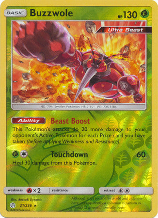 Buzzwole - 21/236 - Holo Rare - Reverse Holo available at 401 Games Canada