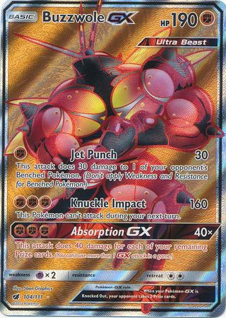 Buzzwole GX - 104/111 - Full Art Ultra Rare available at 401 Games Canada